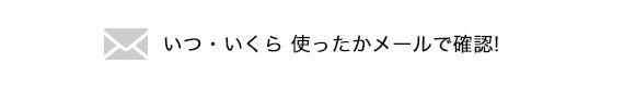 いつ・いくら 使ったかメールで確認!