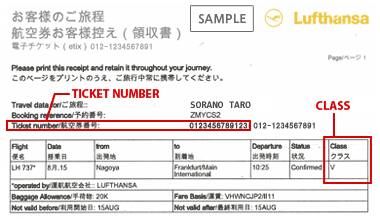 The information that must be entered TICKET NUMBER, CLASS.