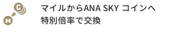 マイルからANA SKY コインへ特別倍率で交換