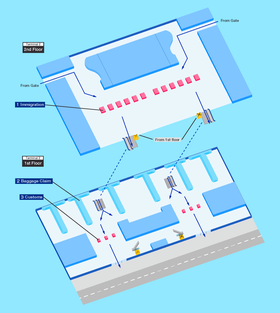 Arrival map of Hanoi airpor