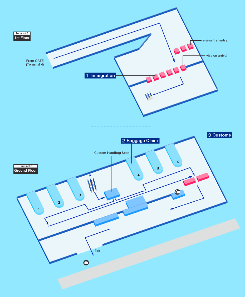 arrival map of Chennai airport