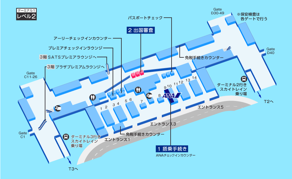 出発ターミナルマップ