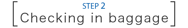 STEP 2 Checking in baggage