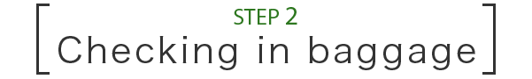 STEP 2 Checking in baggage