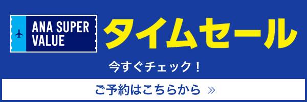 ANA SUPER VALUE　タイムセール　今すぐチェック！　ご予約はこちらから