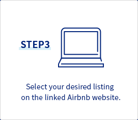 STEP3 Select your desired listing on the linked Airbnb website.