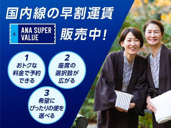 航空券：ANA SUPER VALUE～早期割引～