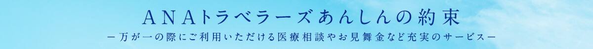 ANAトラベラーズ あんしんの約束 万が一の際にご利用いただける医療相談やお見舞金など充実のサービス