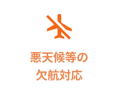 悪天候等の欠航対応