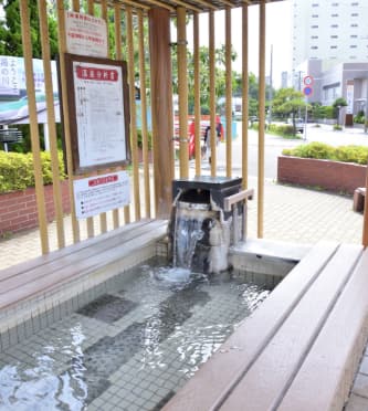 湯の川温泉足湯湯巡り舞台