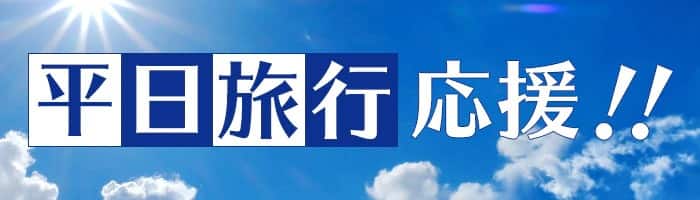 平日旅行応援！！