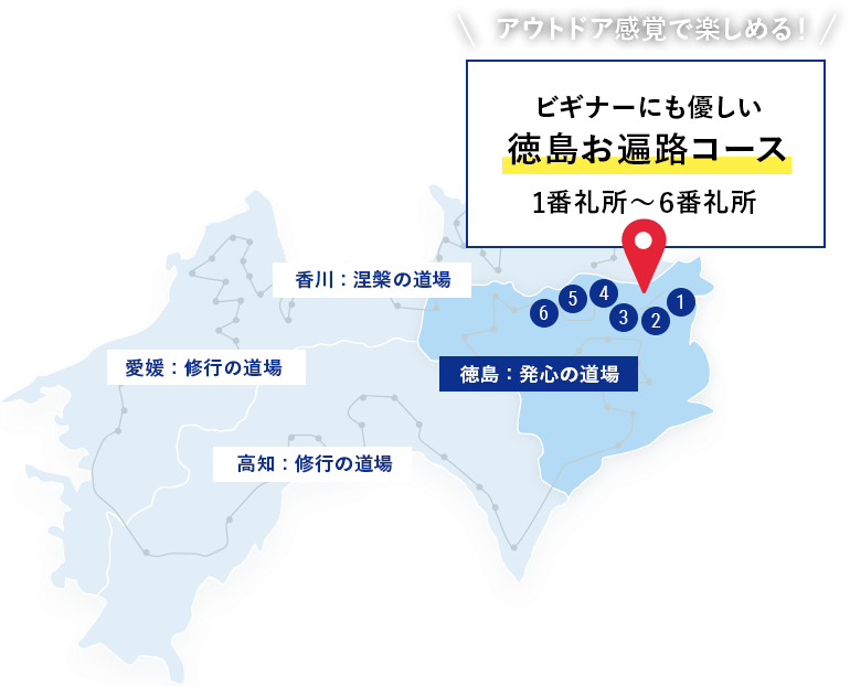 アウトドア感覚で楽しめる! ビギナーにも優しい徳島お遍路コース 1番札所〜6番札所