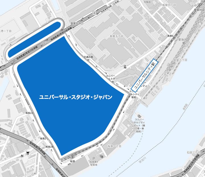 ホテルをランドマークとする周辺図です。選択すると詳細を確認できます。