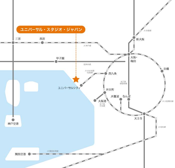 ホテルをランドマークとする周辺図です。選択すると詳細を確認できます。