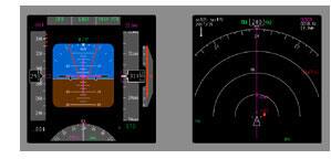 Instrument display of instructions to avoid
collision and position of other aircraft