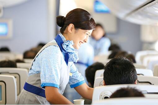 キャビンアテンダントの仕事風景