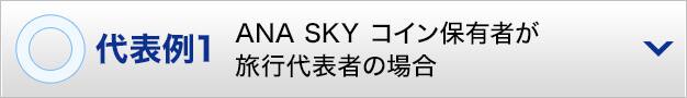 代表例1 ANA SKY コイン保有者が旅行代表者の場合