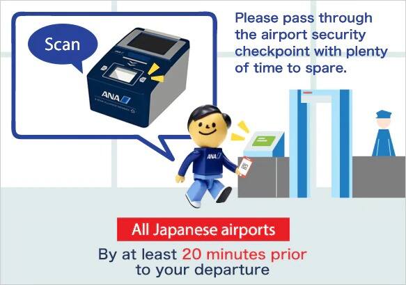 This image shows the procedures at security.