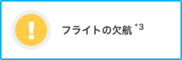 フライトの欠航 *3