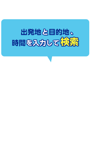 STEP1、出発地と目的地、期間を入力して検索