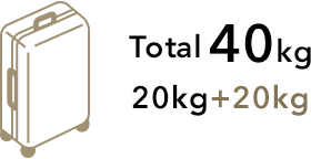 Total 40 kg 20kg＋20kg