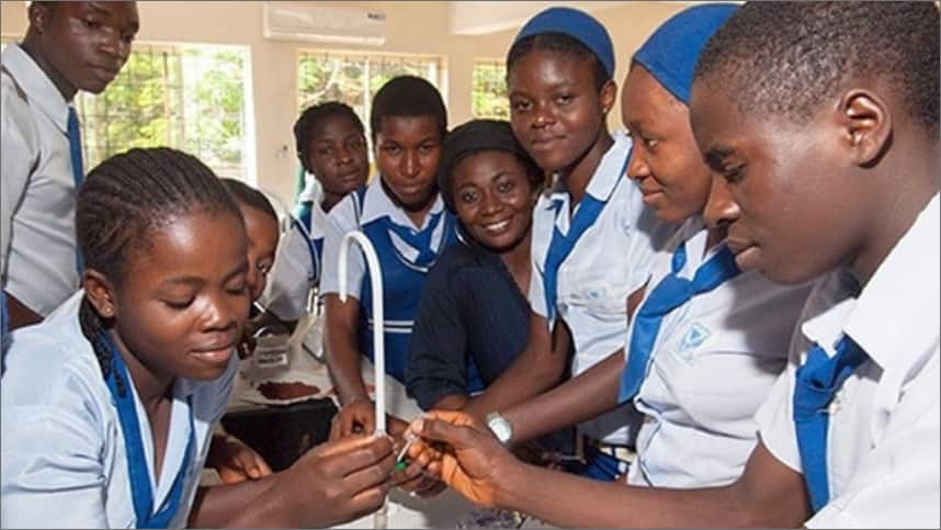 children at school in a circle