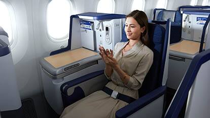 woman on airplane seat