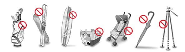 Baggage that cannot be checked in using ANA Baggage Drop image