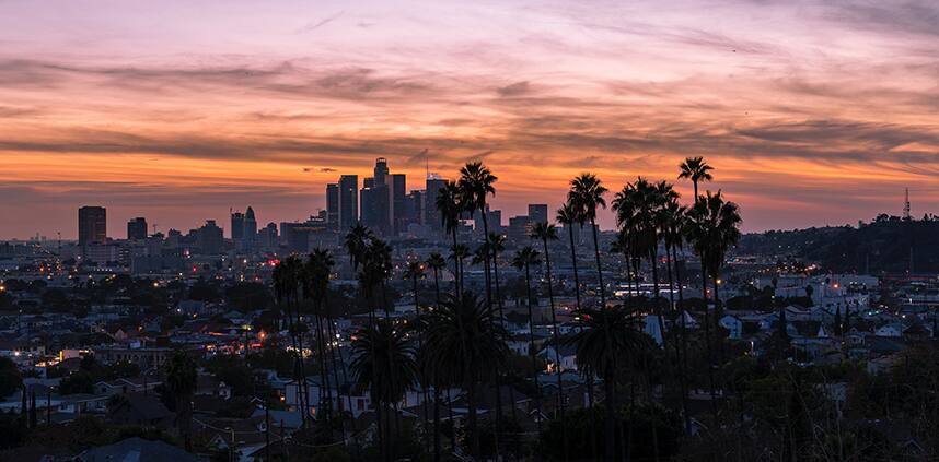 a landscape of Los Angeles