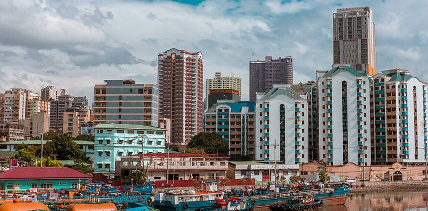 a landscape of Manila