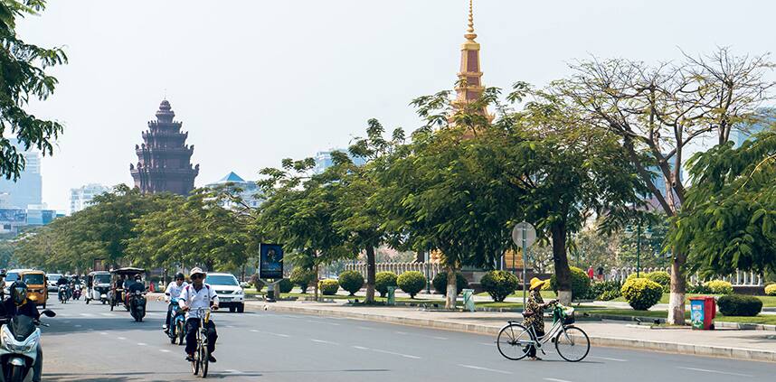 a landscape of Phnom Penh