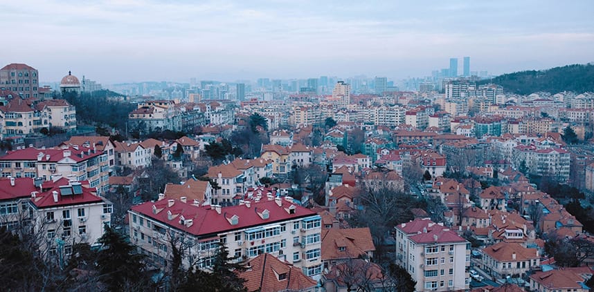 a landscape of Qingdao