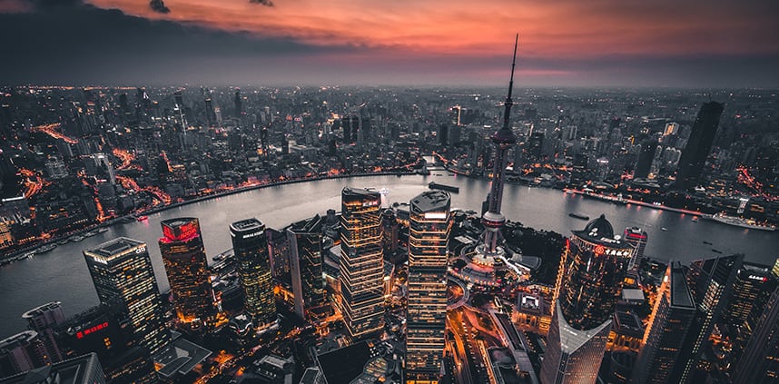 a landscape of Shanghai