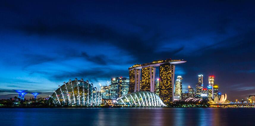 a landscape of Singapore