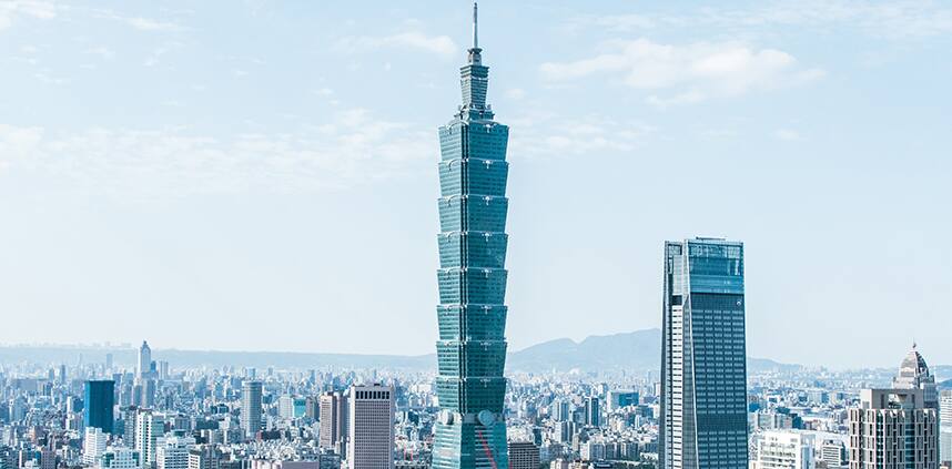 a landscape of Taipei