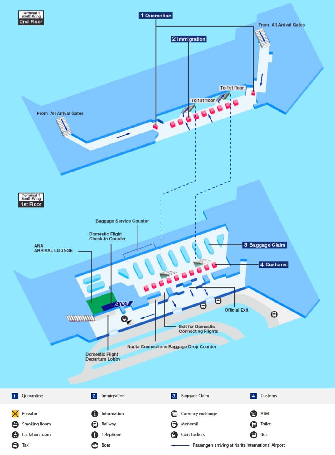 東京（成田）国際空港 到着ターミナルマップ