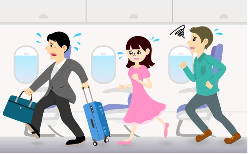 leaving baggage behind when evacuating