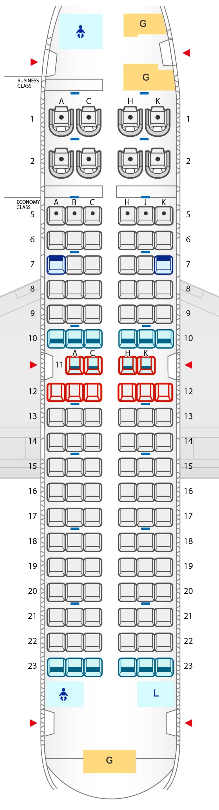 Seat Map of Boeing 737-700