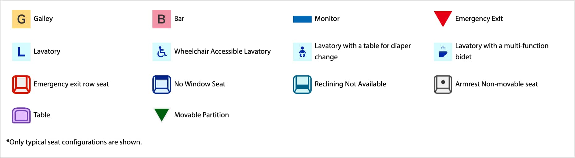 シートマップの凡例